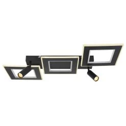 Globo MARIAN Deckenleuchte LED Schwarz, 1-flammig, Fernbedienung, Farbwechsler -LED Leuchten Verkäufe 2022 globo marian deckenleuchte 67302d2 3