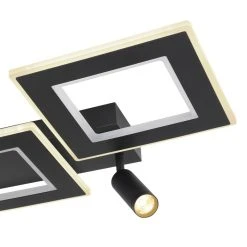 Globo MARIAN Deckenleuchte LED Schwarz, 1-flammig, Fernbedienung, Farbwechsler -LED Leuchten Verkäufe 2022 globo marian deckenleuchte 67302d2 5