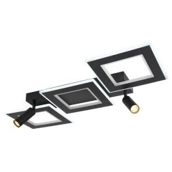 Globo MARIAN Deckenleuchte LED Schwarz, 1-flammig, Fernbedienung, Farbwechsler -LED Leuchten Verkäufe 2022 globo marian deckenleuchte 67302d2 7