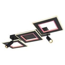 Globo MARIAN Deckenleuchte LED Schwarz, 1-flammig, Fernbedienung, Farbwechsler -LED Leuchten Verkäufe 2022 globo marian deckenleuchte 67302d2 8