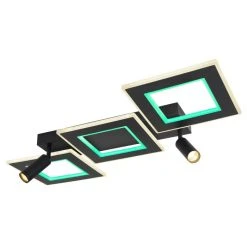 Globo MARIAN Deckenleuchte LED Schwarz, 1-flammig, Fernbedienung, Farbwechsler -LED Leuchten Verkäufe 2022 globo marian deckenleuchte 67302d2 9