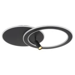 Globo MARIAN Deckenleuchte LED Schwarz, 1-flammig, Fernbedienung, Farbwechsler -LED Leuchten Verkäufe 2022 globo marian deckenleuchte 67304d1 13