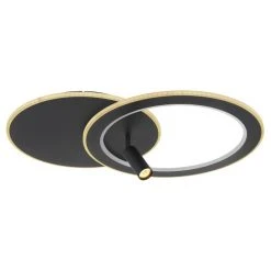 Globo MARIAN Deckenleuchte LED Schwarz, 1-flammig, Fernbedienung, Farbwechsler -LED Leuchten Verkäufe 2022 globo marian deckenleuchte 67304d1 14