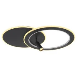 Globo MARIAN Deckenleuchte LED Schwarz, 1-flammig, Fernbedienung, Farbwechsler -LED Leuchten Verkäufe 2022 globo marian deckenleuchte 67304d1 5