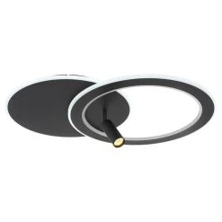 Globo MARIAN Deckenleuchte LED Schwarz, 1-flammig, Fernbedienung, Farbwechsler -LED Leuchten Verkäufe 2022 globo marian deckenleuchte 67304d1 6