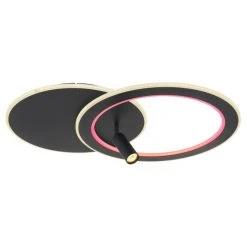 Globo MARIAN Deckenleuchte LED Schwarz, 1-flammig, Fernbedienung, Farbwechsler -LED Leuchten Verkäufe 2022 globo marian deckenleuchte 67304d1 7