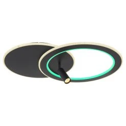 Globo MARIAN Deckenleuchte LED Schwarz, 1-flammig, Fernbedienung, Farbwechsler -LED Leuchten Verkäufe 2022 globo marian deckenleuchte 67304d1 8