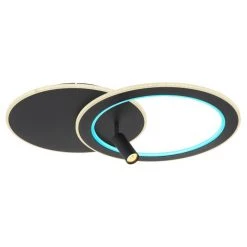 Globo MARIAN Deckenleuchte LED Schwarz, 1-flammig, Fernbedienung, Farbwechsler -LED Leuchten Verkäufe 2022 globo marian deckenleuchte 67304d1 9