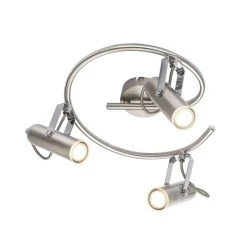 Globo MIRRI LED Deckenleuchte Nickel-Matt, 3-flammig