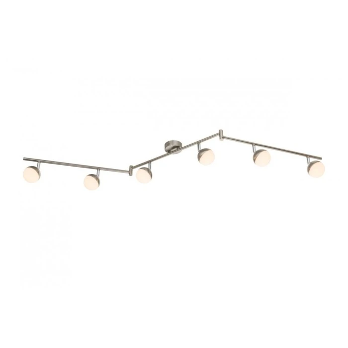 Globo NEMPA Deckenspot LED Nickel-Matt, Chrom, 6-flammig 1 Globo NEMPA Deckenspot LED Nickel-Matt, Chrom, 6-flammig