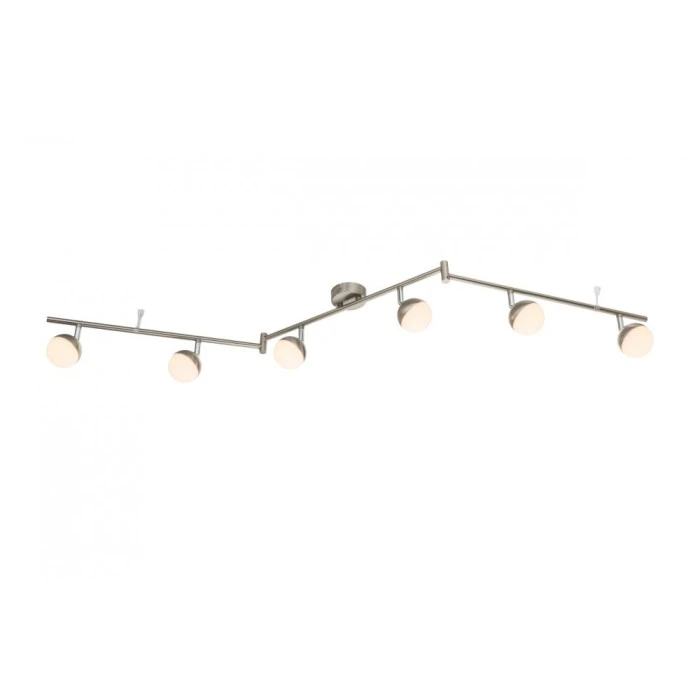 Globo NEMPA Deckenspot LED Nickel-Matt, Chrom, 6-flammig 2 Globo NEMPA Deckenspot LED Nickel-Matt, Chrom, 6-flammig – Bild 2