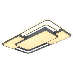 Globo NIRRA Deckenleuchte LED Schwarz, 1-flammig, Fernbedienung -LED Leuchten Verkäufe 2022 globo nirra deckenleuchte 67259 60 5