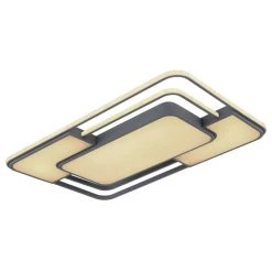 Globo NIRRA Deckenleuchte LED Schwarz, 1-flammig, Fernbedienung -LED Leuchten Verkäufe 2022 globo nirra deckenleuchte 67259 60 7