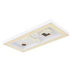 Globo RABEA Deckenleuchte LED Weiß, 1-flammig, Fernbedienung