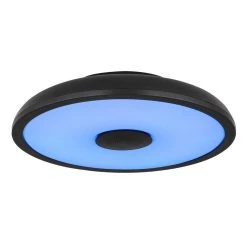 Globo RAFFY Deckenleuchte LED Schwarz, Weiß, 1-flammig, Fernbedienung, Farbwechsler -LED Leuchten Verkäufe 2022 globo raffy deckenleuchte 41366b 2