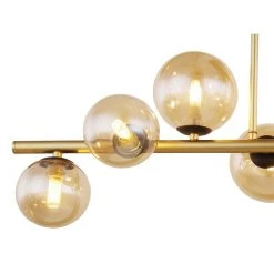 Globo RIHA Deckenleuchte LED Messing, Schwarz, 9-flammig -LED Leuchten Verkäufe 2022 globo riha deckenleuchte 56135 9d 3