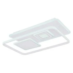 Globo RODERICK Deckenleuchte LED Weiß, 1-flammig, Fernbedienung -LED Leuchten Verkäufe 2022 globo roderick deckenleuchte 48443 55 6