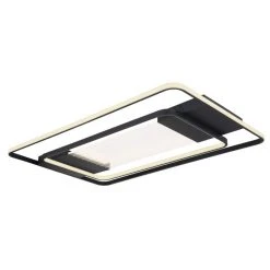 Globo RONDA Deckenpanel LED Schwarz, 1-flammig, Fernbedienung -LED Leuchten Verkäufe 2022 globo ronda deckenpanel 48021 75 4