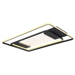 Globo RONDA Deckenpanel LED Schwarz, 1-flammig, Fernbedienung -LED Leuchten Verkäufe 2022 globo ronda deckenpanel 48021 75 7