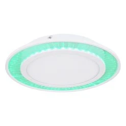 Globo SAMU Deckenpanel LED Weiß, 1-flammig, Fernbedienung, Farbwechsler -LED Leuchten Verkäufe 2022 globo samu deckenpanel 48126d1 9