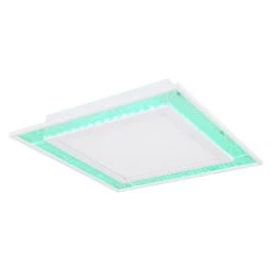 Globo SAMU Deckenpanel LED Weiß, 1-flammig, Fernbedienung, Farbwechsler -LED Leuchten Verkäufe 2022 globo samu deckenpanel 48127d1 11