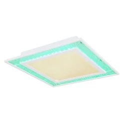 Globo SAMU Deckenpanel LED Weiß, 1-flammig, Fernbedienung, Farbwechsler -LED Leuchten Verkäufe 2022 globo samu deckenpanel 48127d1 14