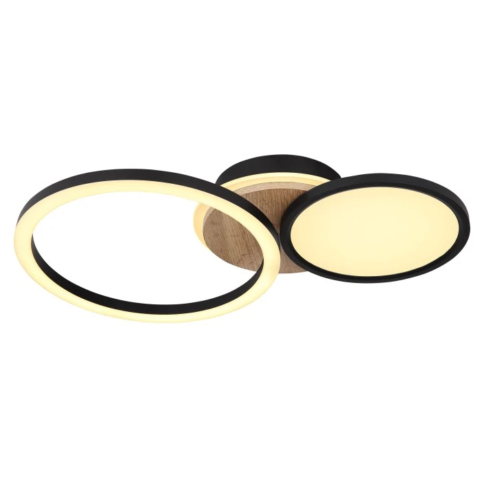 Globo SID Deckenleuchte LED Schwarz, Holzoptik, 1-flammig 1 Globo SID Deckenleuchte LED Schwarz, Holzoptik, 1-flammig