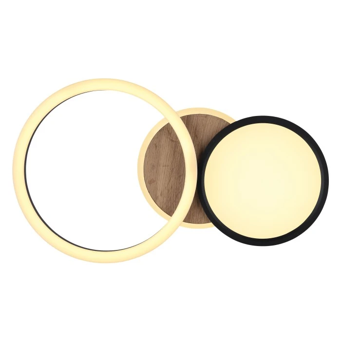 Globo SID Deckenleuchte LED Schwarz, Holzoptik, 1-flammig 3 Globo SID Deckenleuchte LED Schwarz, Holzoptik, 1-flammig – Bild 3