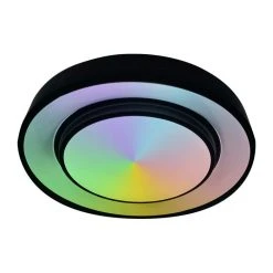 Globo SULLY Deckenleuchte LED Schwarz, 1-flammig, Fernbedienung, Farbwechsler -LED Leuchten Verkäufe 2022 globo sully deckenleuchte 41368 24 12