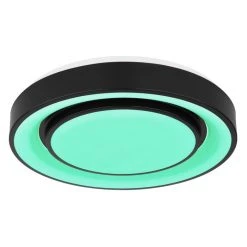 Globo SULLY Deckenleuchte LED Schwarz, 1-flammig, Fernbedienung, Farbwechsler -LED Leuchten Verkäufe 2022 globo sully deckenleuchte 41368 24 9