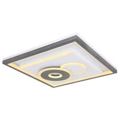 Globo SUNDI Deckenleuchte LED Schwarz, Weiß, 1-flammig, Fernbedienung -LED Leuchten Verkäufe 2022 globo sundi deckenleuchte 48453 52 5