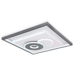 Globo SUNDI Deckenleuchte LED Schwarz, Weiß, 1-flammig, Fernbedienung -LED Leuchten Verkäufe 2022 globo sundi deckenleuchte 48453 52 6