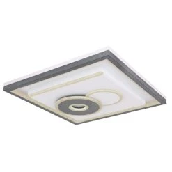 Globo SUNDI Deckenleuchte LED Schwarz, Weiß, 1-flammig, Fernbedienung -LED Leuchten Verkäufe 2022 globo sundi deckenleuchte 48453 52 7