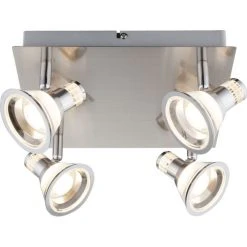 Globo TAKIRO Deckenstrahler LED Nickel-Matt, 4-flammig -LED Leuchten Verkäufe 2022 globo takiro deckenstrahler 56956 4 2