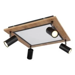 Globo ULLA Deckenleuchte Schwarz, Holzoptik, 5-flammig -LED Leuchten Verkäufe 2022 globo ulla deckenleuchte 67306d2 6