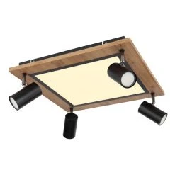 Globo ULLA Deckenleuchte Schwarz, Holzoptik, 5-flammig -LED Leuchten Verkäufe 2022 globo ulla deckenleuchte 67306d2 7