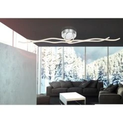 Globo WAVE Deckenleuchte LED Chrom, 1-flammig