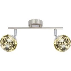 Globo XMAS Deckenleuchte LED Nickel-Matt, 2-flammig -LED Leuchten Verkäufe 2022 globo xmas deckenleuchte 56804 2 2