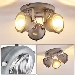 Hofstein Glostrup Deckenleuchte LED Grau, 3-flammig