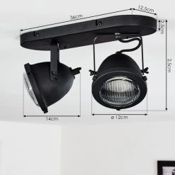 Hofstein Glostrup Deckenleuchte LED Schwarz, 2-flammig -LED Leuchten Verkäufe 2022 glostrup deckenleuchte h3381168 2