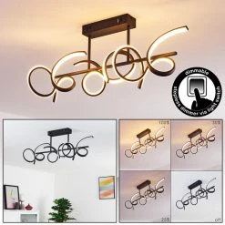 Hofstein Gora Deckenleuchte LED Schwarz, 3-flammig