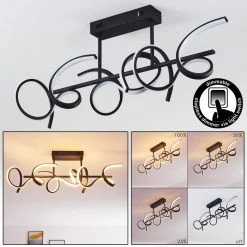 Hofstein Gora Deckenleuchte LED Schwarz, 3-flammig