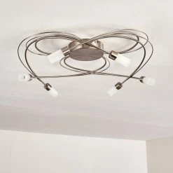 Hofstein Gordola Deckenleuchte LED Stahl geb&uuml;rstet, 6-flammig -LED Leuchten Verkäufe 2022 gordola deckenleuchte h3274729 do1 20