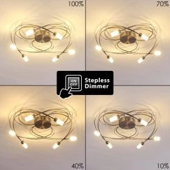 Hofstein Gordola Deckenleuchte LED Stahl geb&uuml;rstet, 6-flammig -LED Leuchten Verkäufe 2022 gordola deckenleuchte h3274729 do1 3