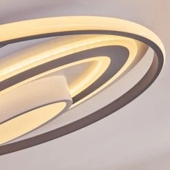 Hofstein Goro Deckenleuchte LED Grau, Wei&szlig;, 1-flammig, Fernbedienung -LED Leuchten Verkäufe 2022 goro deckenleuchte h3383452 10