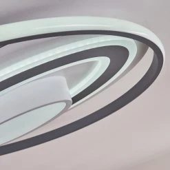 Hofstein Goro Deckenleuchte LED Grau, Wei&szlig;, 1-flammig, Fernbedienung -LED Leuchten Verkäufe 2022 goro deckenleuchte h3383452 12