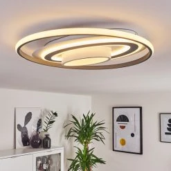 Hofstein Goro Deckenleuchte LED Grau, Wei&szlig;, 1-flammig, Fernbedienung -LED Leuchten Verkäufe 2022 goro deckenleuchte h3383452 13