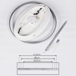 Hofstein Goro Deckenleuchte LED Grau, Wei&szlig;, 1-flammig, Fernbedienung -LED Leuchten Verkäufe 2022 goro deckenleuchte h3383452 4