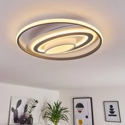 Hofstein Goro Deckenleuchte LED Grau, Wei&szlig;, 1-flammig, Fernbedienung -LED Leuchten Verkäufe 2022 goro deckenleuchte h3383452 6