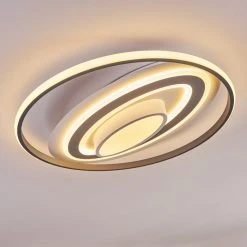 Hofstein Goro Deckenleuchte LED Grau, Wei&szlig;, 1-flammig, Fernbedienung -LED Leuchten Verkäufe 2022 goro deckenleuchte h3383452 8